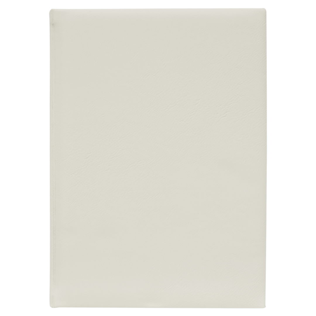 7" x 9 3/4" Laserable Leatherette Sketch Book with Unlined Notepad