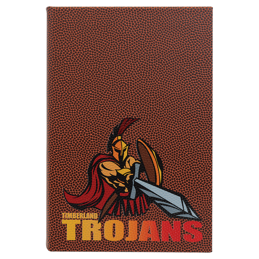 Football Leather Journal with Lined Notepad