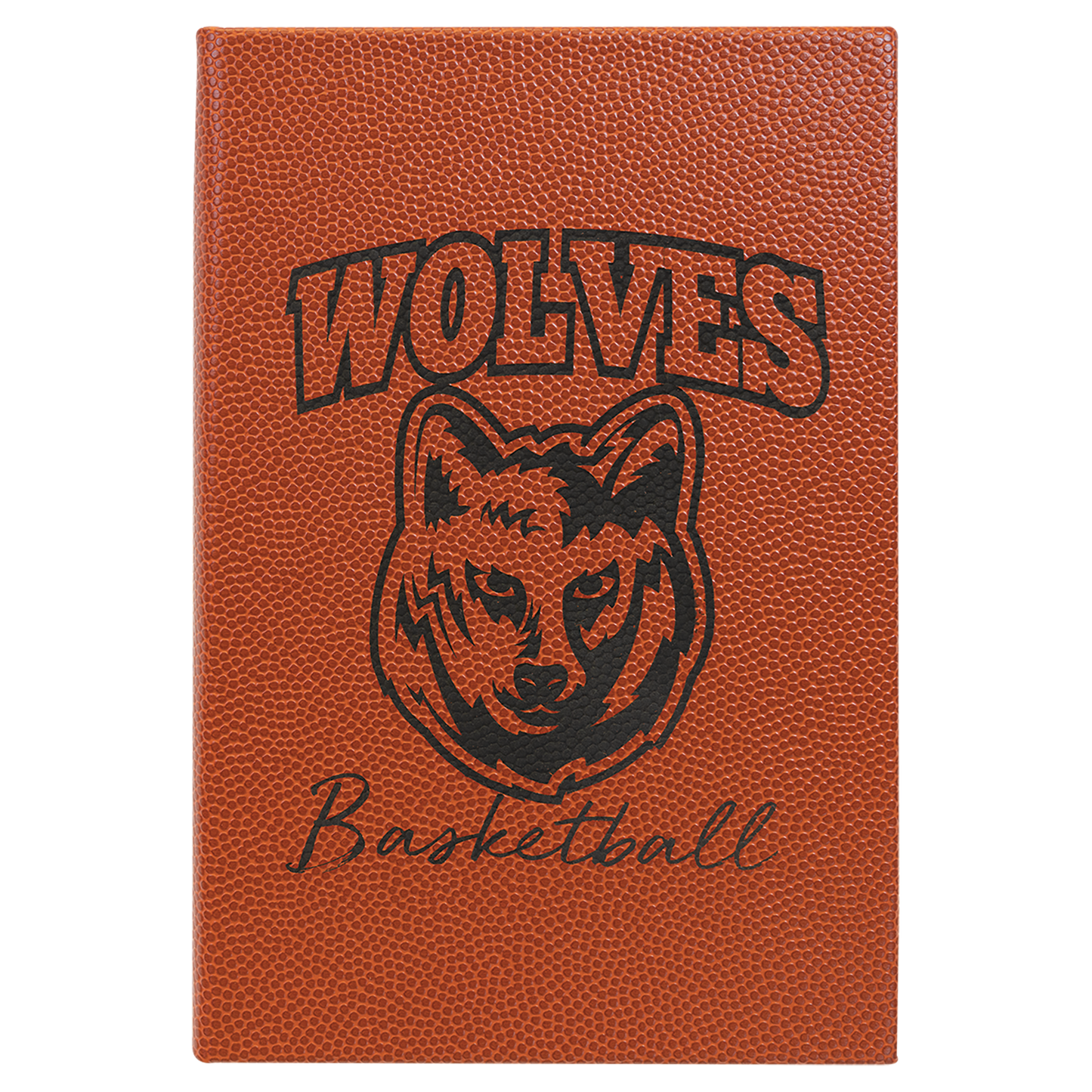 Basketball Leather Journal with Lined Notepad