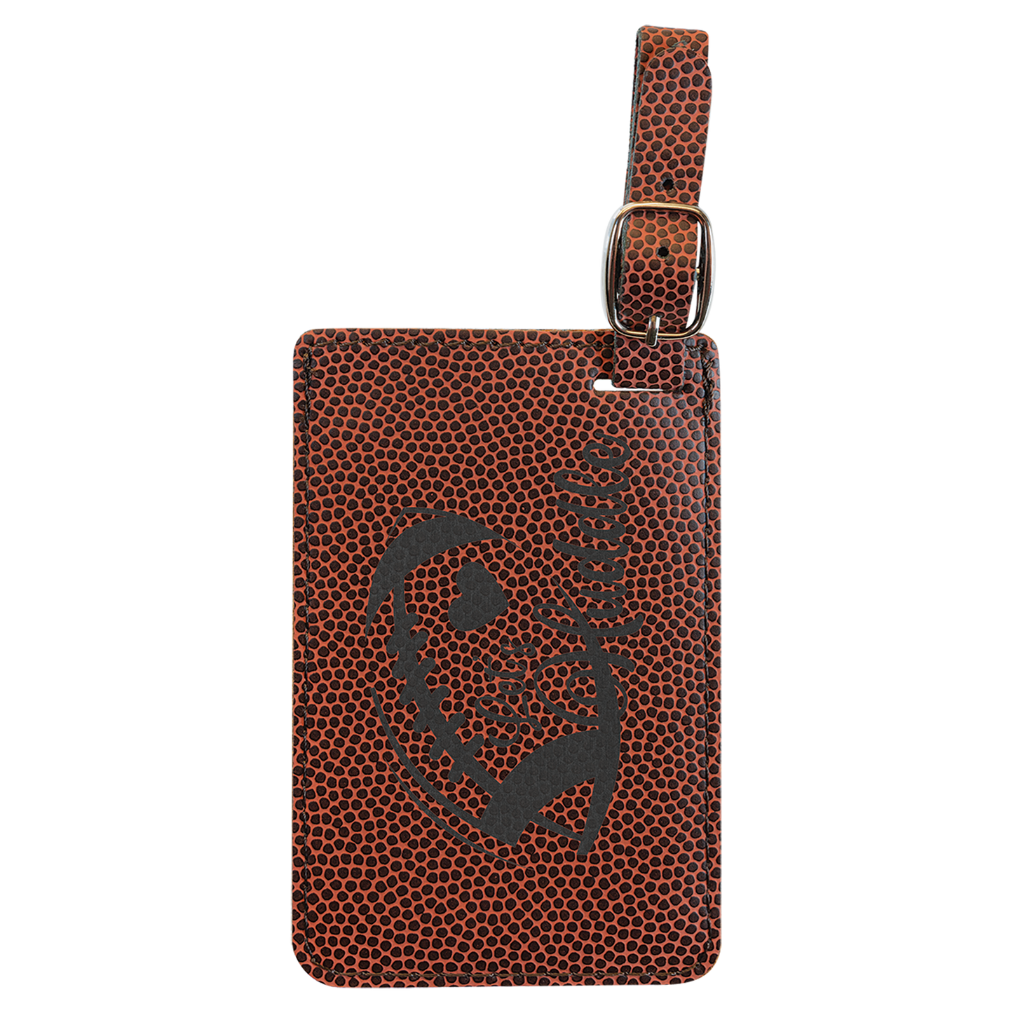 Football Leather Luggage Tag