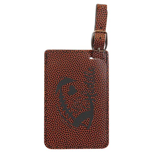 Football Leather Luggage Tag