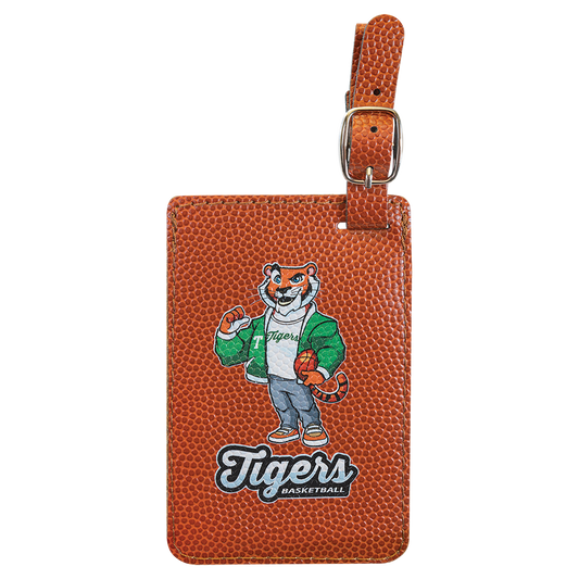 Basketball Leather Luggage Tag