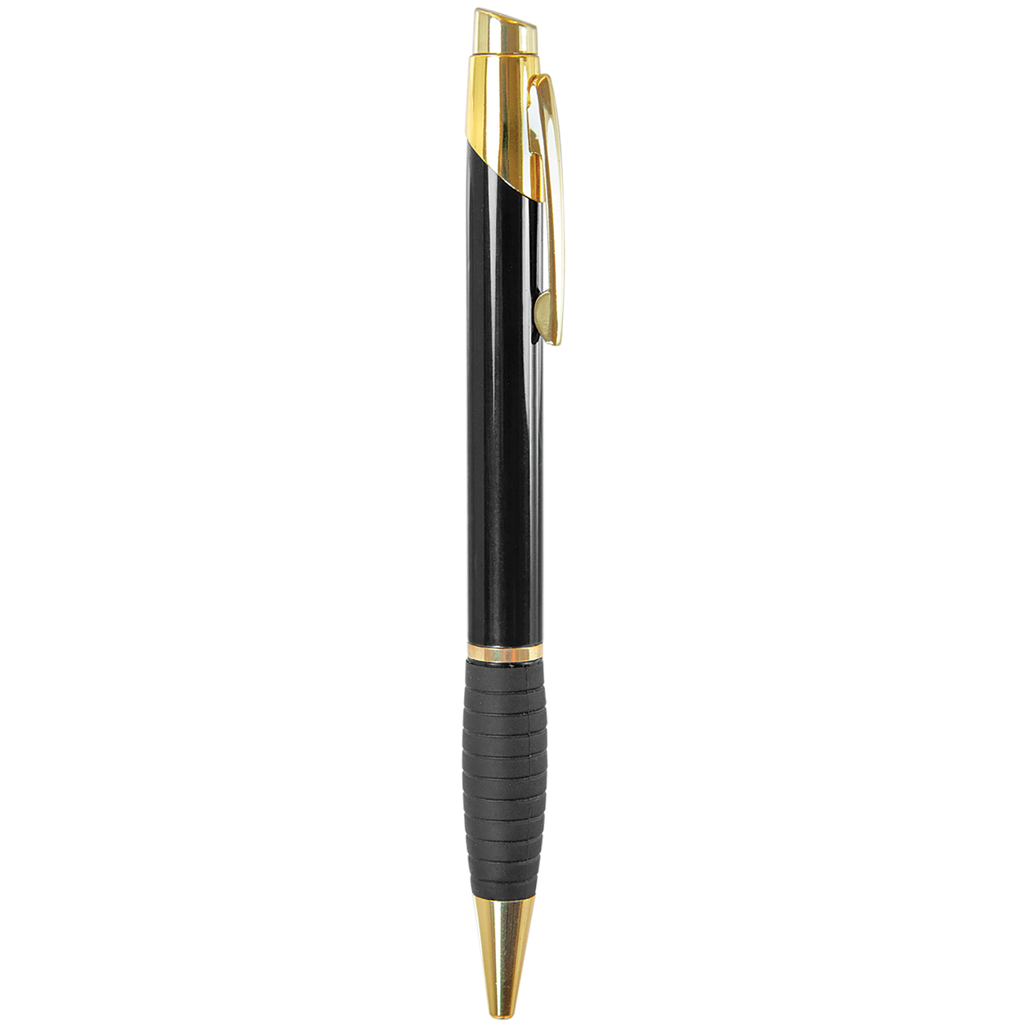 Gloss Brass Ballpoint Pen with Gripper