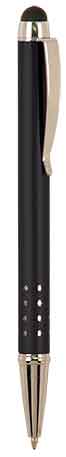 Silver Trim Laserable Pen with Stylus