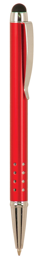 Silver Trim Laserable Pen with Stylus