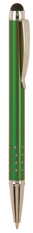 Silver Trim Laserable Pen with Stylus
