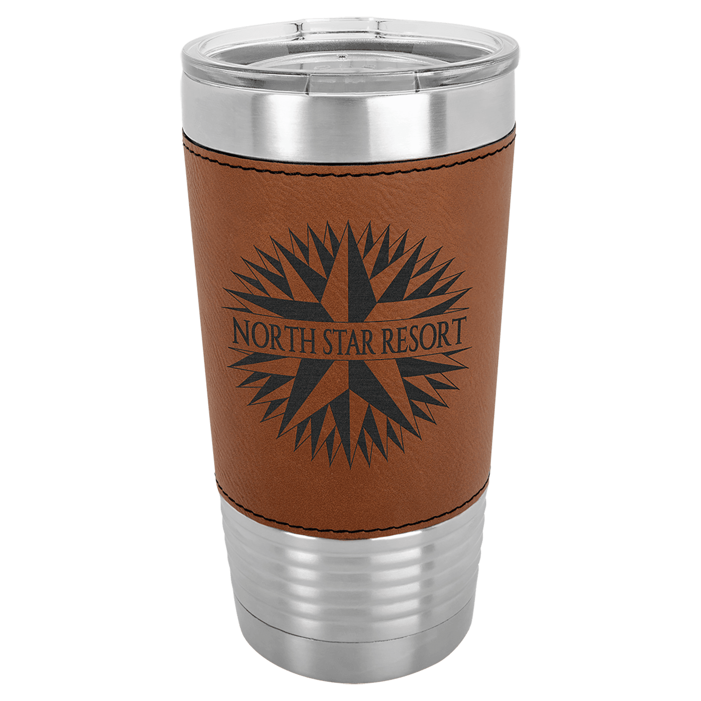 20oz Leatherette Tumbler with Clear Lid