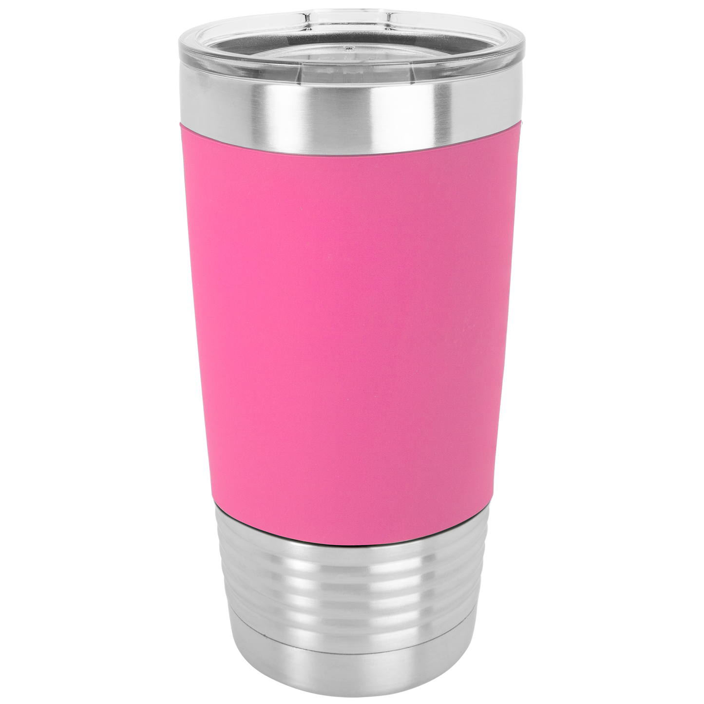 20 oz Polar Camel Tumbler with Silicone Grip and Clear Lid