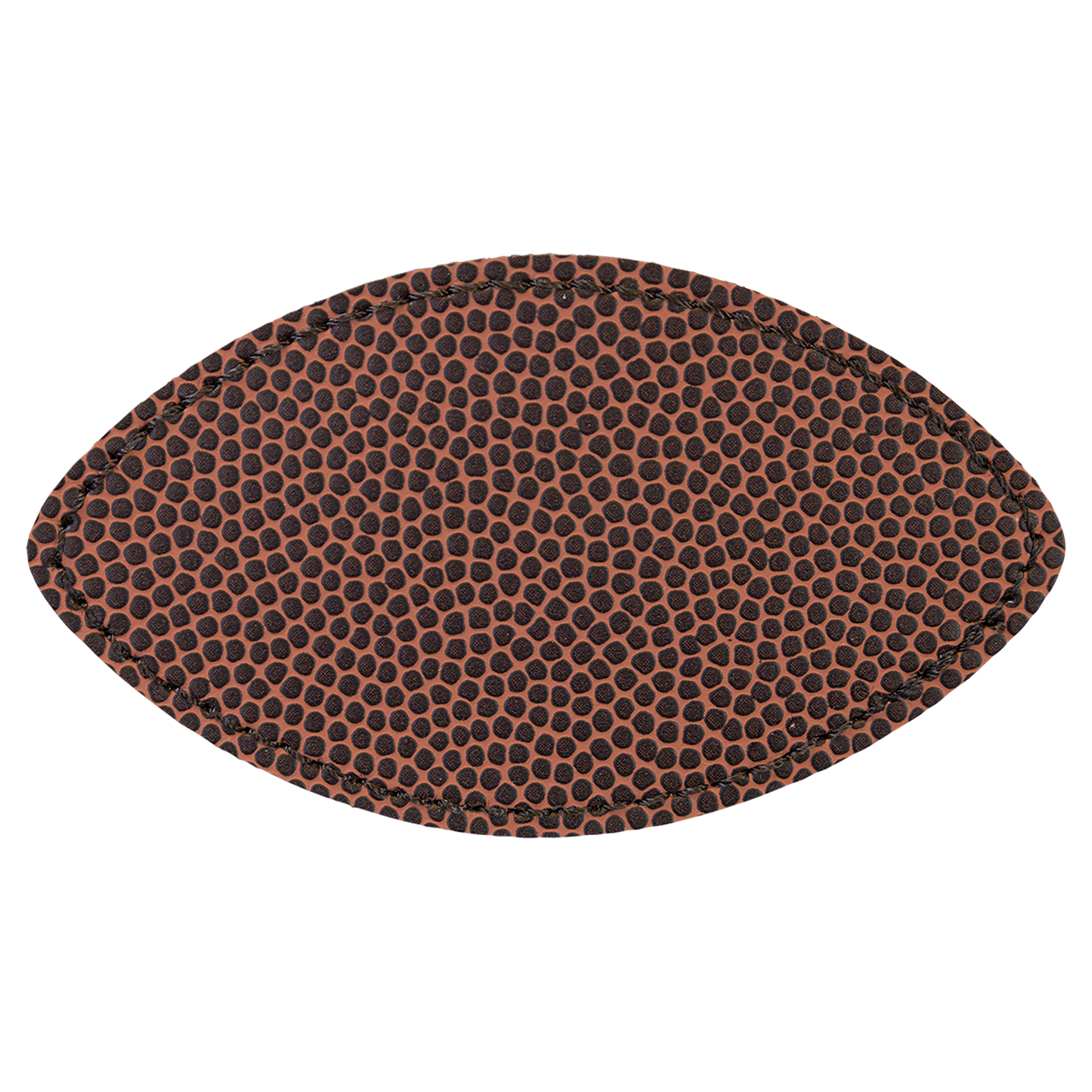 Football Shaped leather patch with adhesive