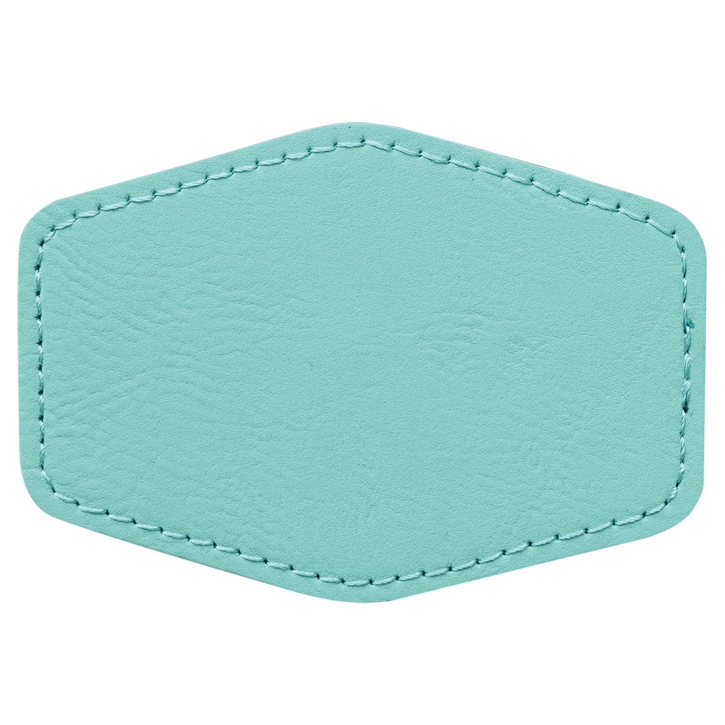 Printed 3"x2" Hexagon Leather Patch