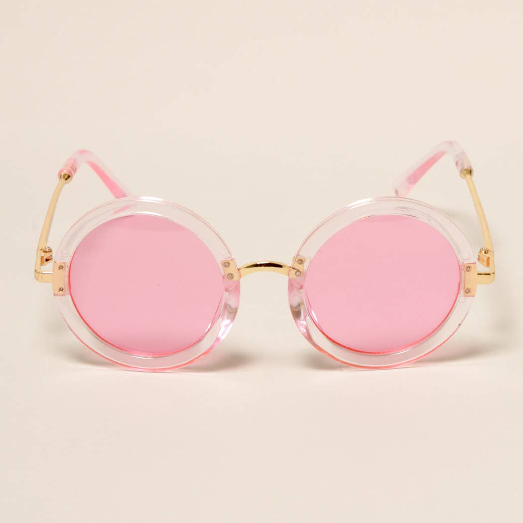 Kids Trendy Colorful Round Sunglasses