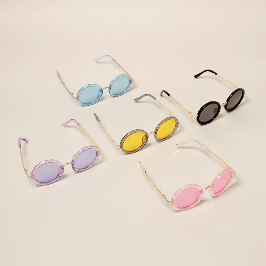 Kids Trendy Colorful Round Sunglasses