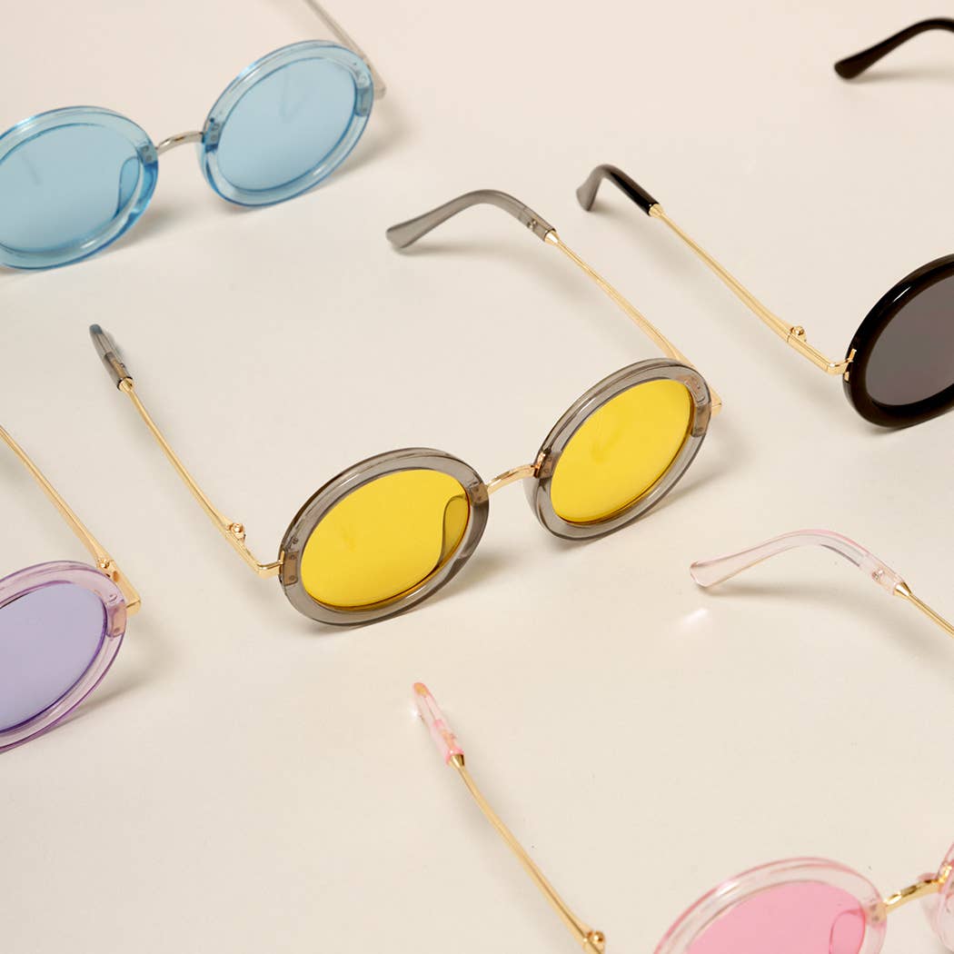 Kids Trendy Colorful Round Sunglasses