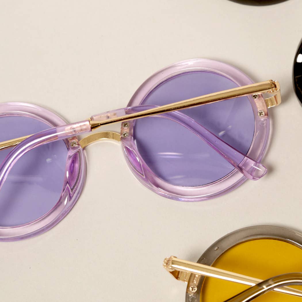 Kids Trendy Colorful Round Sunglasses