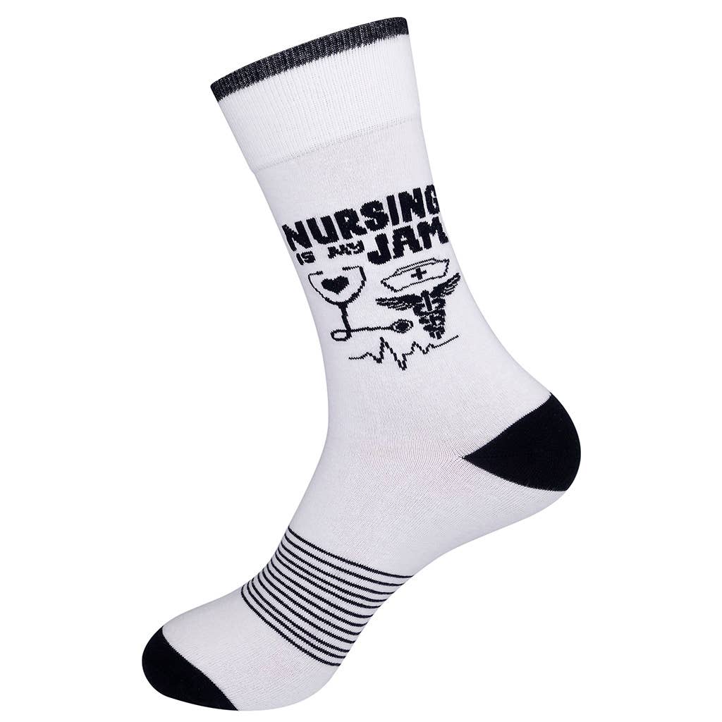 Nursing Is My Jam Socks- CLOSEOUT | Funatic