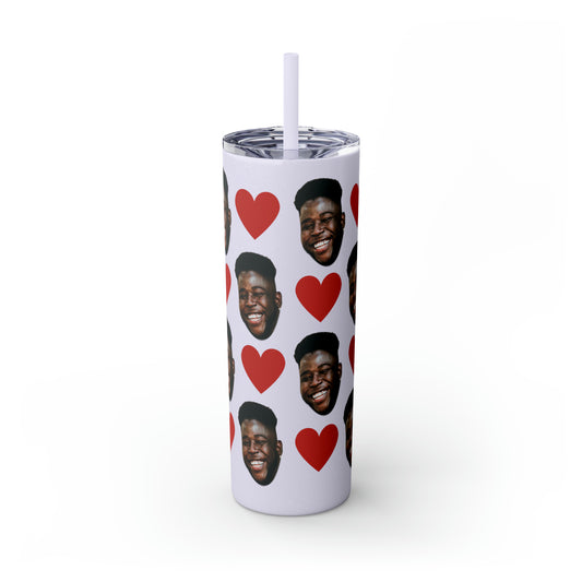 20oz Skinny Tumbler - Hearts