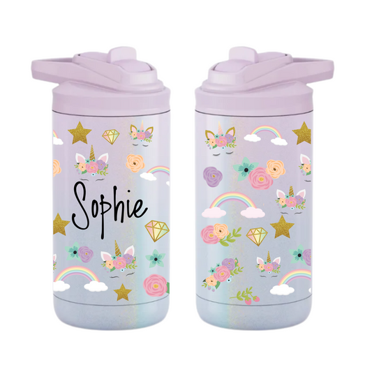 12oz Insulated Bottle - Unicorn Tumbler