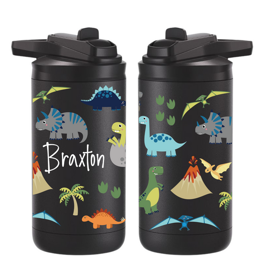 12oz Insulated Bottle - Dinosaur Tumbler