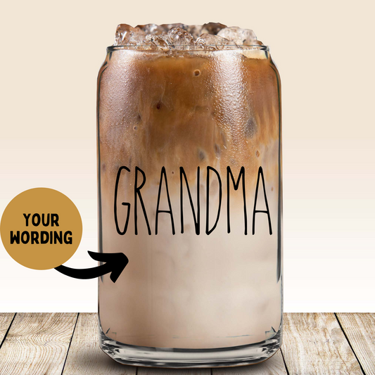 Glass Can - Personalized Wording