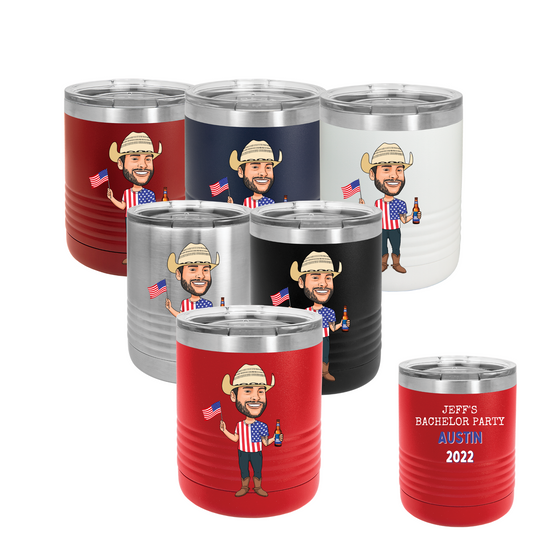 Caricature 10oz Tumbler - Bachelor Party