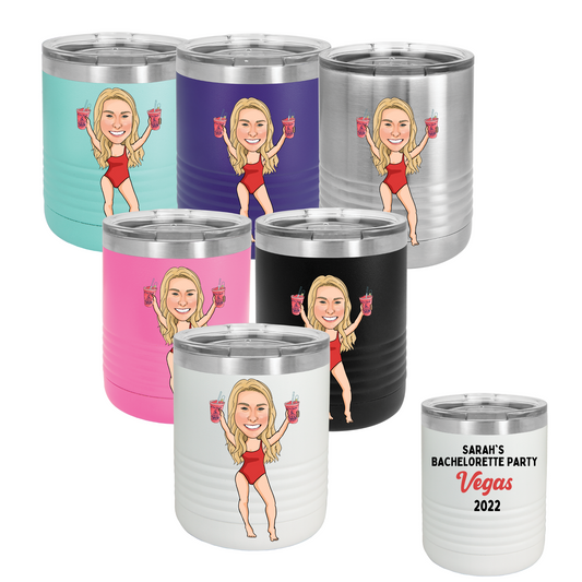 Caricature 10oz Tumbler - Bachelorette Party