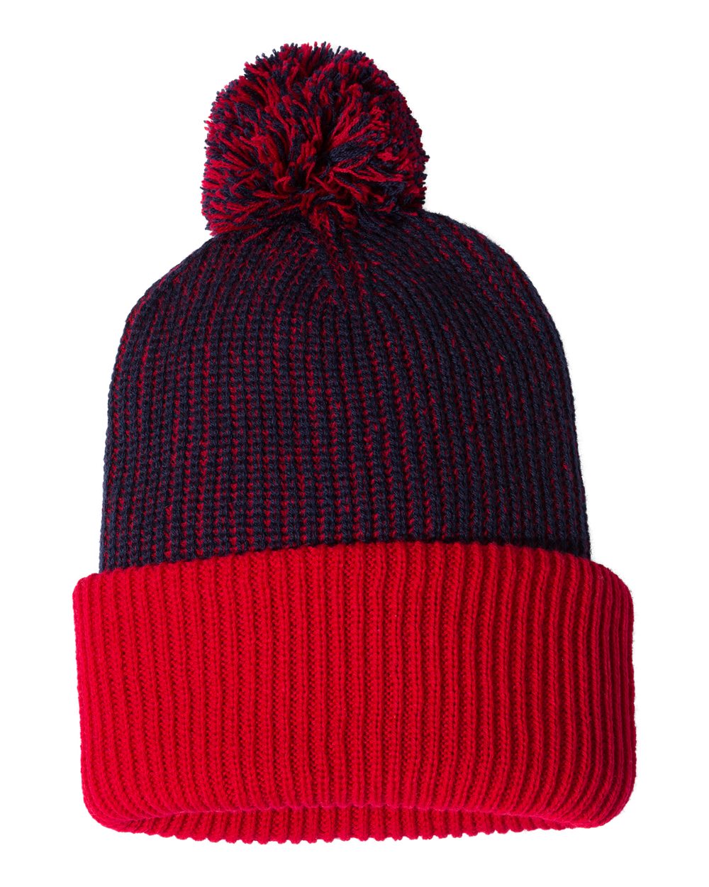 Knit Speckled Pom-Pom Beanie