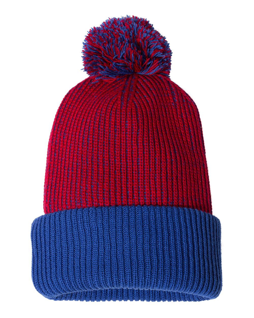 Knit Speckled Pom-Pom Beanie