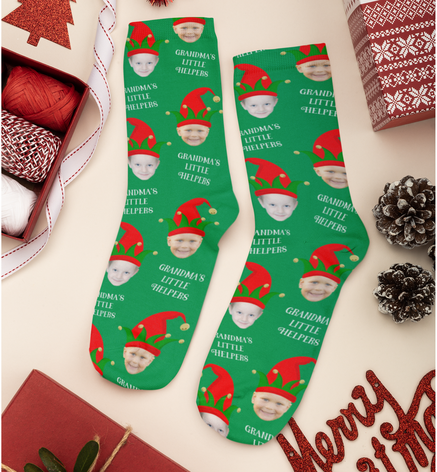 Christmas Socks - Grandma's Little Helpers