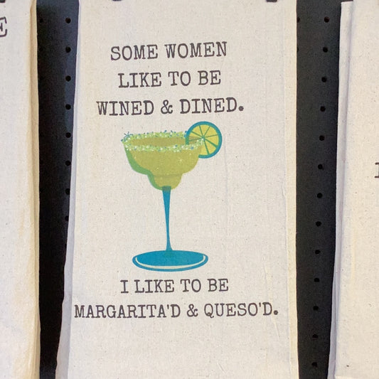 Margarita’d & queso’d  towel