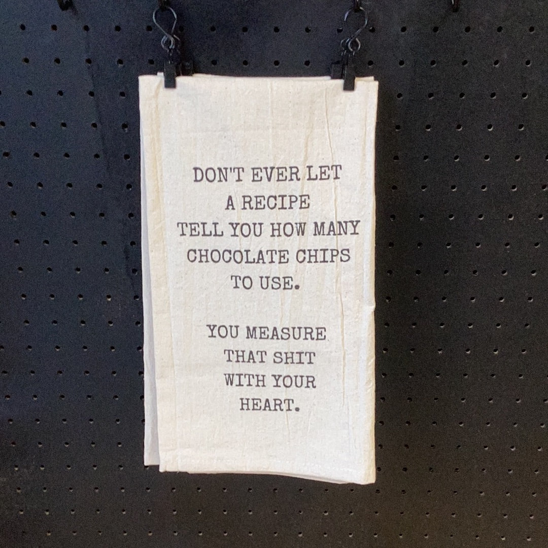 Don’t ever let a recipe tea towel