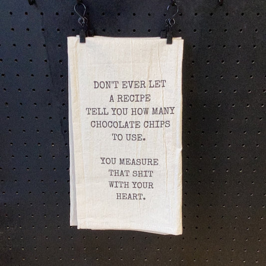 Don’t ever let a recipe tea towel