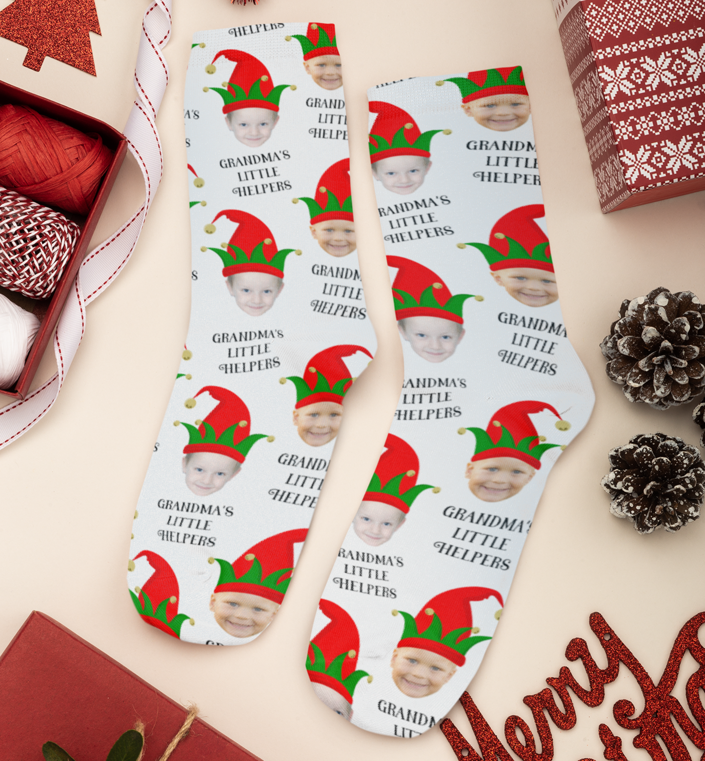 Christmas Socks - Grandma's Little Helpers