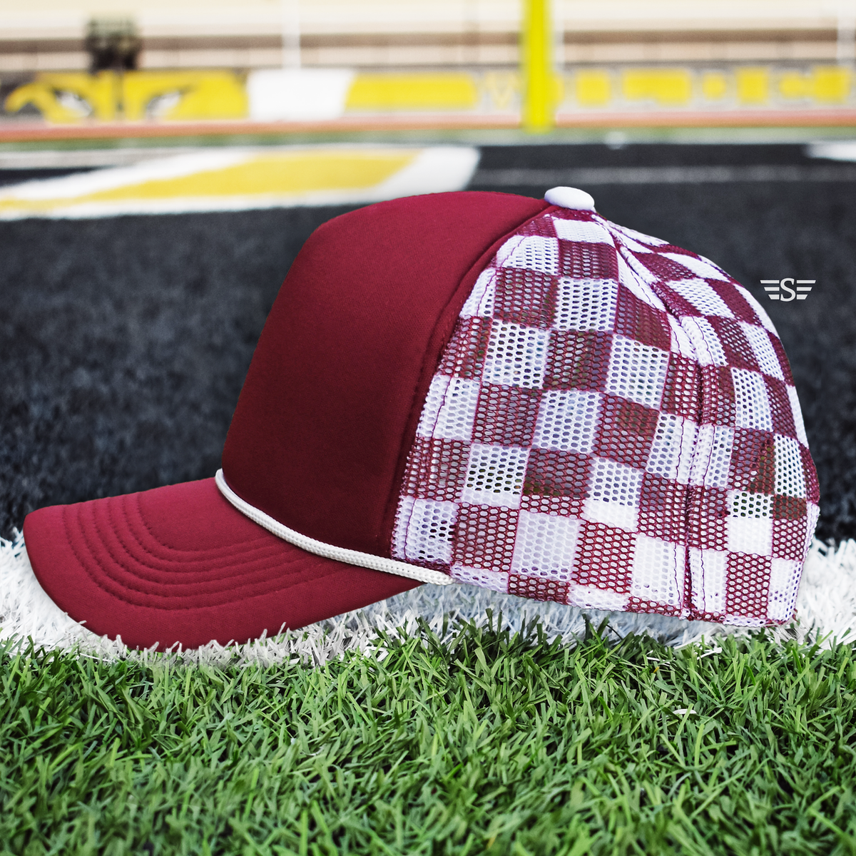 Checkered Mesh Back Cap