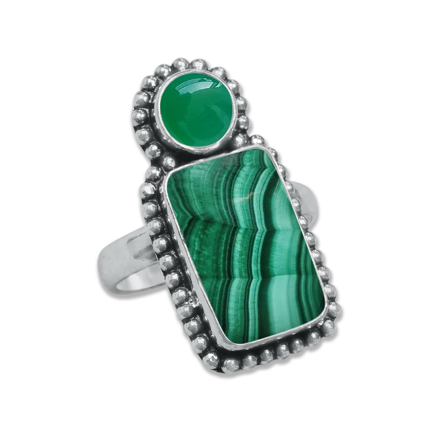 Multi-Stone Rings – Handmade, Silver-Plated, Boho Style 