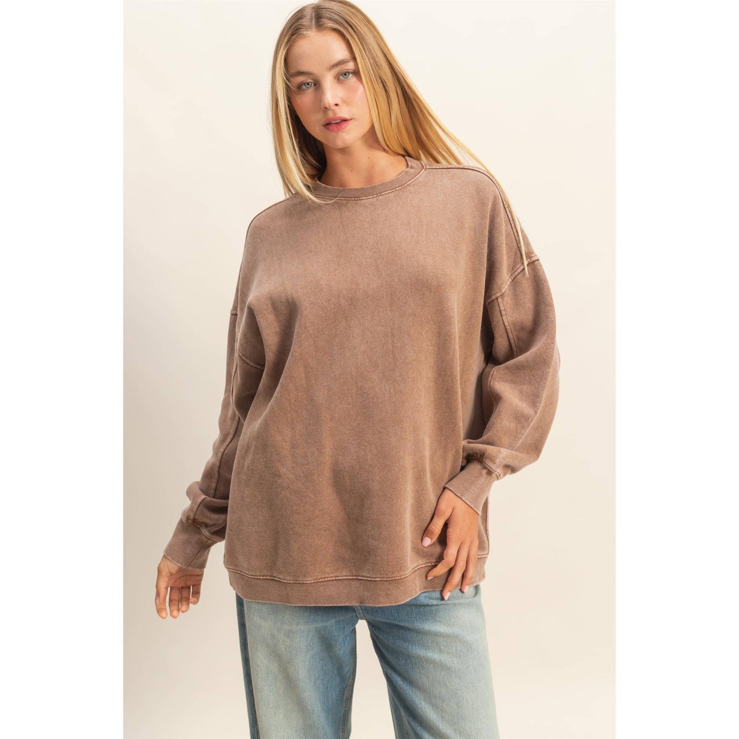 Oversized Crew Neck Sweatshirt