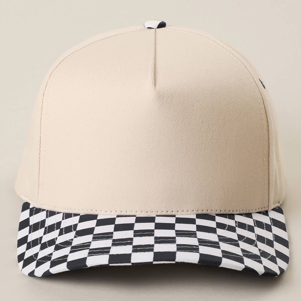 CHECKERBOARD Brim Two-Tone Trucker Hat