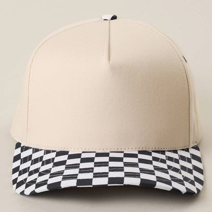CHECKERBOARD Brim Two-Tone Trucker Hat
