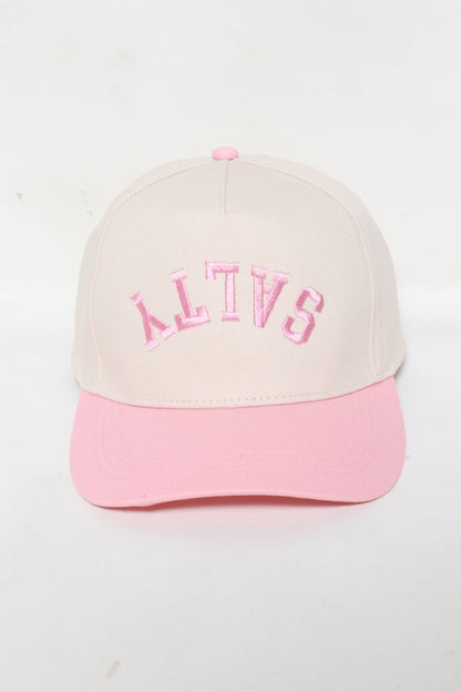 SALTY Upside Down Embroidery  Two Tone Baseball Caps