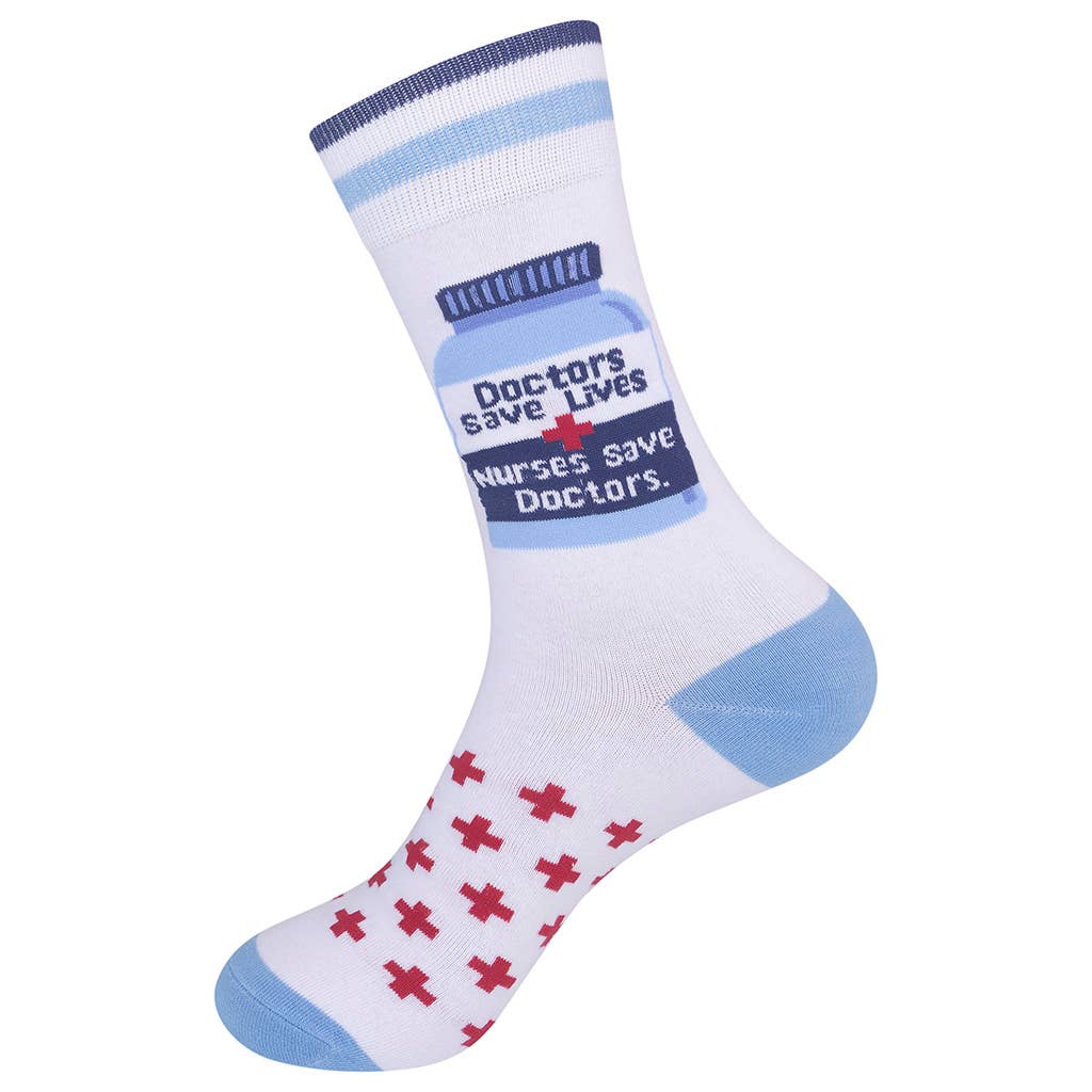 Nurses Save Doctors Socks | Unisex Socks | Funatic
