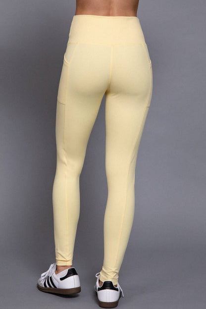 Waist Band Workout Leggings with Pocket