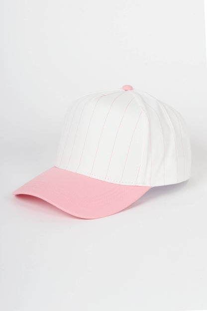 Pinstripe Two-Tone Baseball Cap