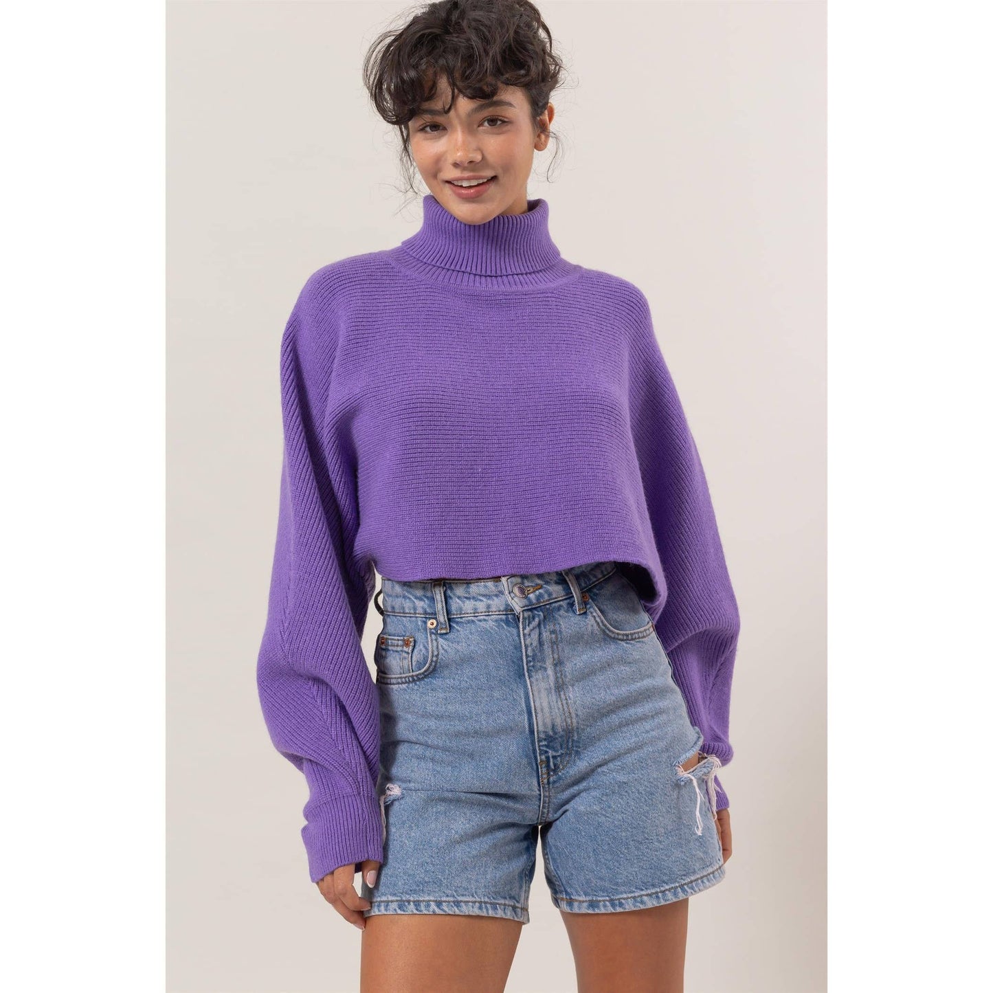Turtleneck Cropped Sweater