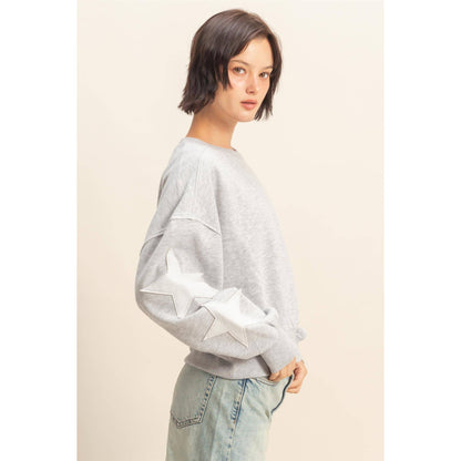 Star Patch Crewneck Sweatshirt
