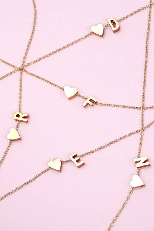 18K STAINLESS STEEL TARNISH FREE INITIAL NECKLACE | 40NK9440