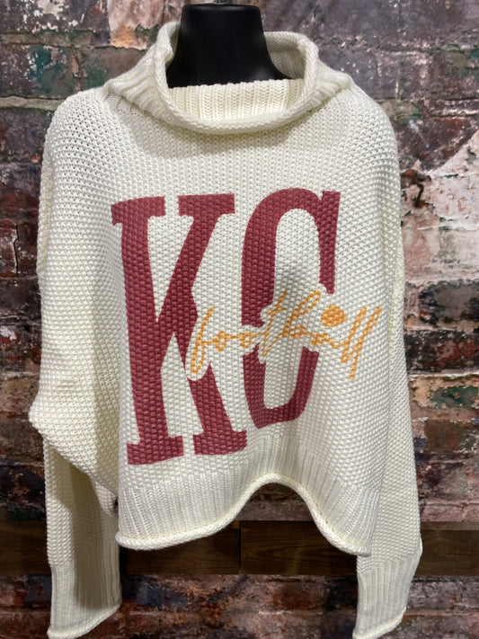 KC football Turtleneck Sweater