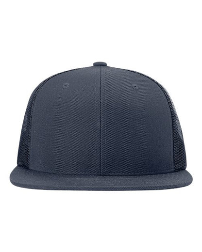 Wool Blend Flat Bill Trucker Cap