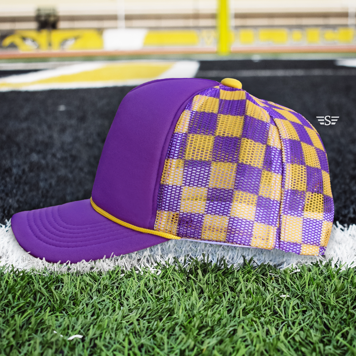 Checkered Mesh Back Cap
