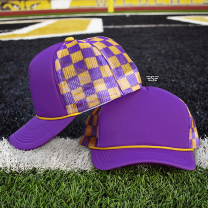 Checkered Mesh Back Cap