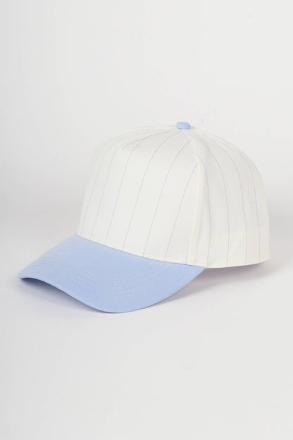 Pinstripe Two-Tone Baseball Cap