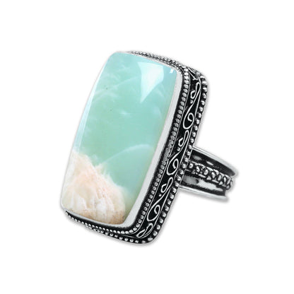 Artisanal Silver-Plated Statement Rings – Assorted Gemstones with Designer Bands (US Sizes 6–10, Non-Adjustable)